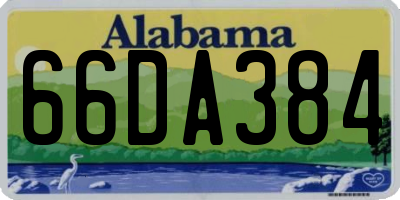 AL license plate 66DA384