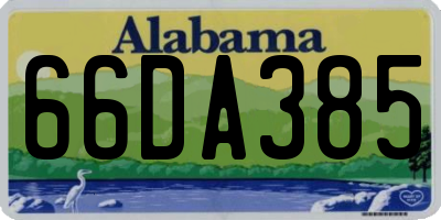 AL license plate 66DA385
