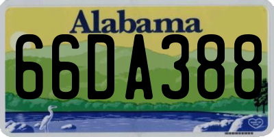 AL license plate 66DA388