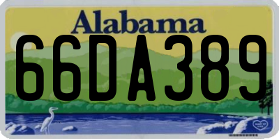 AL license plate 66DA389