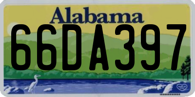 AL license plate 66DA397