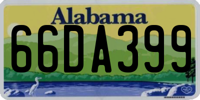 AL license plate 66DA399