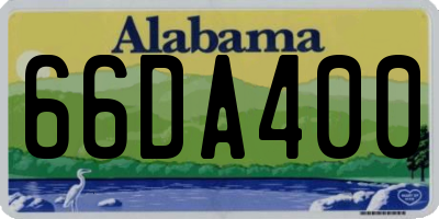 AL license plate 66DA400