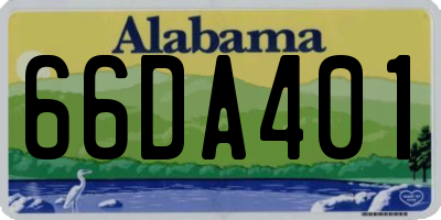 AL license plate 66DA401