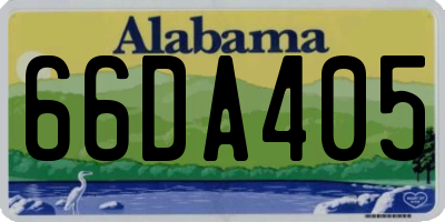 AL license plate 66DA405