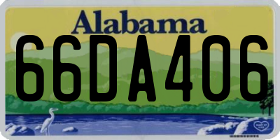 AL license plate 66DA406