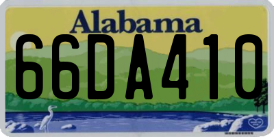 AL license plate 66DA410