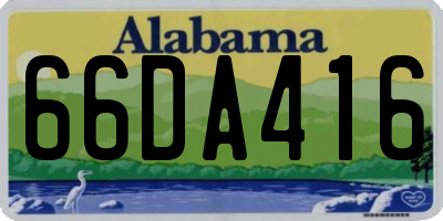 AL license plate 66DA416