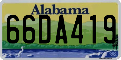 AL license plate 66DA419