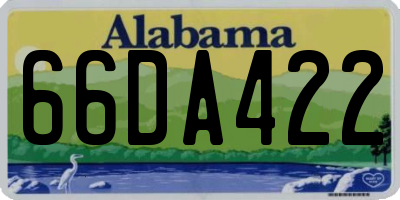 AL license plate 66DA422