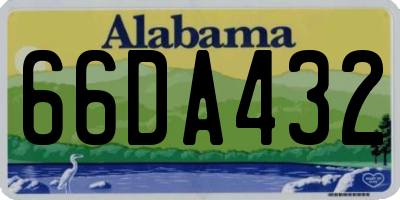 AL license plate 66DA432
