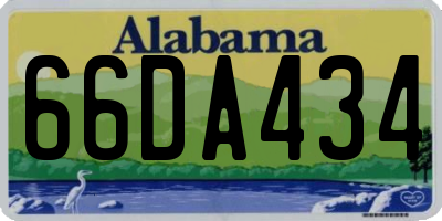 AL license plate 66DA434
