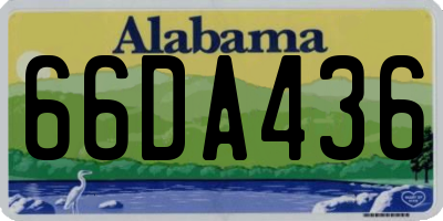 AL license plate 66DA436