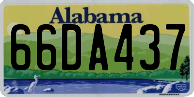 AL license plate 66DA437