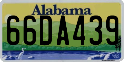 AL license plate 66DA439