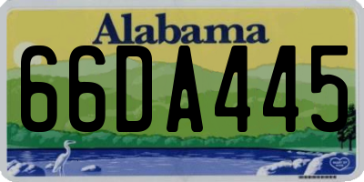 AL license plate 66DA445