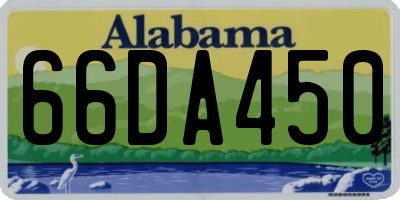 AL license plate 66DA450