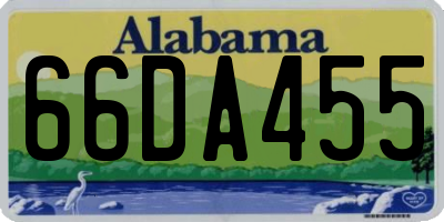 AL license plate 66DA455