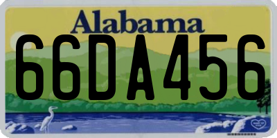AL license plate 66DA456