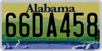 AL license plate 66DA458