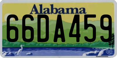 AL license plate 66DA459