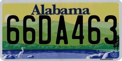 AL license plate 66DA463
