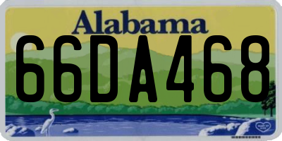 AL license plate 66DA468