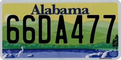 AL license plate 66DA477