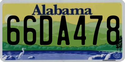 AL license plate 66DA478