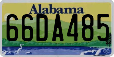 AL license plate 66DA485