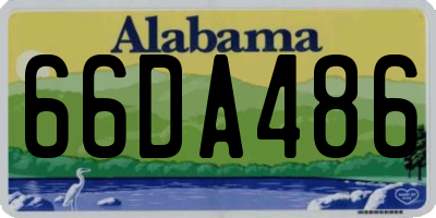 AL license plate 66DA486