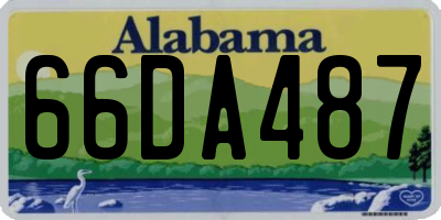 AL license plate 66DA487