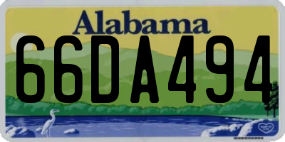 AL license plate 66DA494