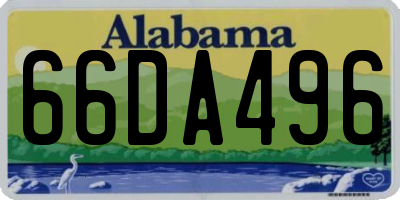 AL license plate 66DA496