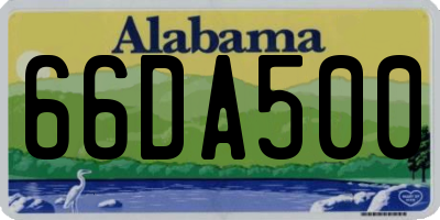 AL license plate 66DA500
