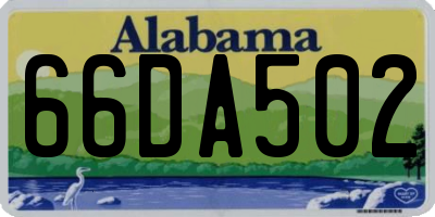 AL license plate 66DA502