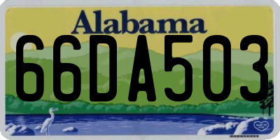AL license plate 66DA503