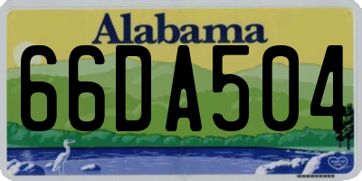 AL license plate 66DA504