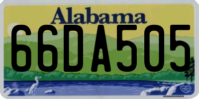 AL license plate 66DA505