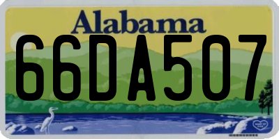 AL license plate 66DA507