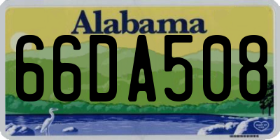 AL license plate 66DA508