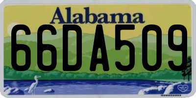 AL license plate 66DA509