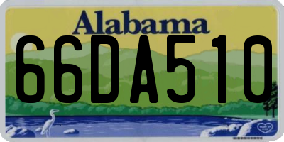 AL license plate 66DA510