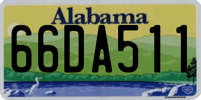AL license plate 66DA511