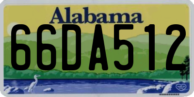 AL license plate 66DA512