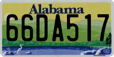 AL license plate 66DA517