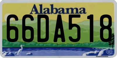 AL license plate 66DA518