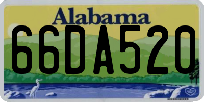 AL license plate 66DA520