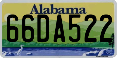 AL license plate 66DA522
