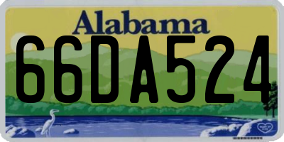 AL license plate 66DA524